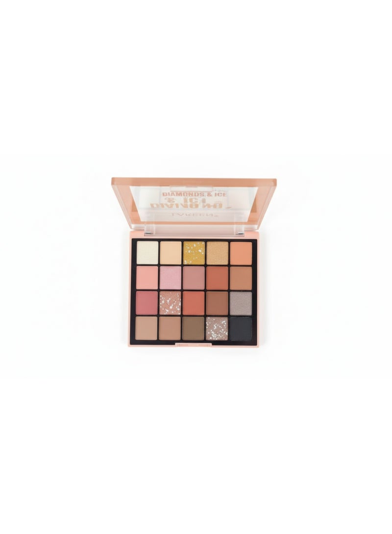 LAREEN Diamonds & Ice Eyeshadow Palette – 25 Highly Pigmented Colors | Matte, Shimmer & Glitter Finishes | Long-Lasting & Blendable Professional Makeup Kit - Image 1